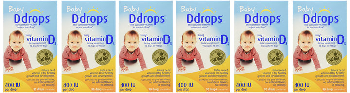 Ddrops Baby Drops Yellow, 540 Count (Pack of 6)