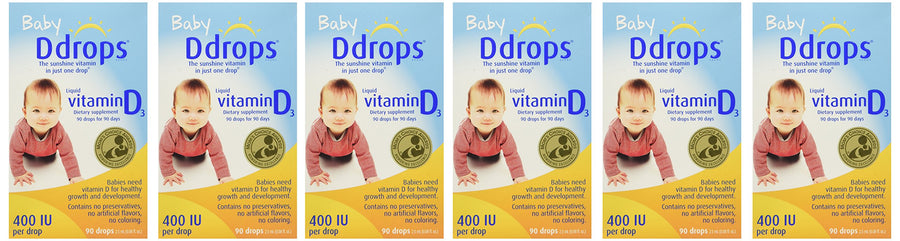 Ddrops Baby Drops Yellow, 540 Count (Pack of 6)