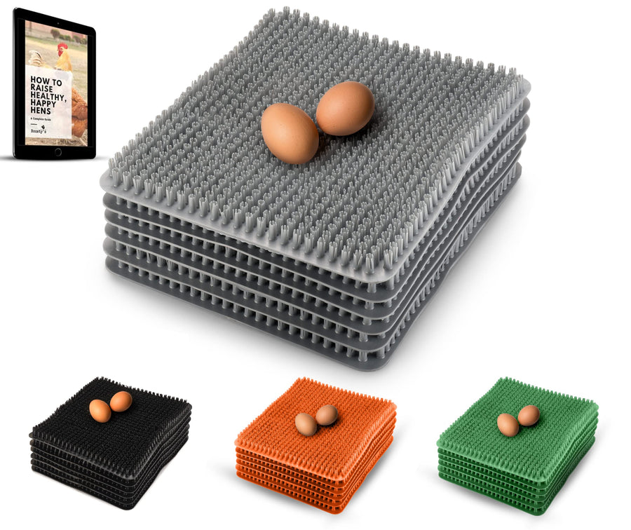 ® Chicken Nesting Box Pads Gray x6 | Washable Plastic Nesting Box Liners | Chicken Bedding For Coop,Chicken Laying Boxes, Nesting Pads For Chicken Coop