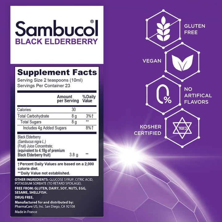 Sambucol Black Elderberry Syrup - Sambucus Elderberry S