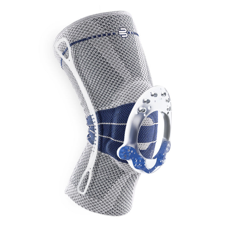 Bauerfeind - GenuTrain - Knee Brace - Targeted Support for Pain Relief and Stabilization of The Knee, Provides Relief of Weak, Swollen, and Injured Knees- Size 5 - Color Titanium