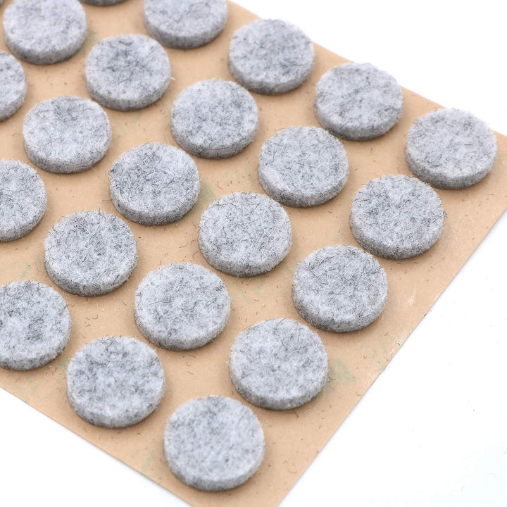 Furniture Felt Pads 3/8 (10mm) Diameter Round 3M Self Adhesive Protects Kitchen Cabinets, Drawers, Desks and Furniture Against Bumps and Scratches 200 Pack - Grey
