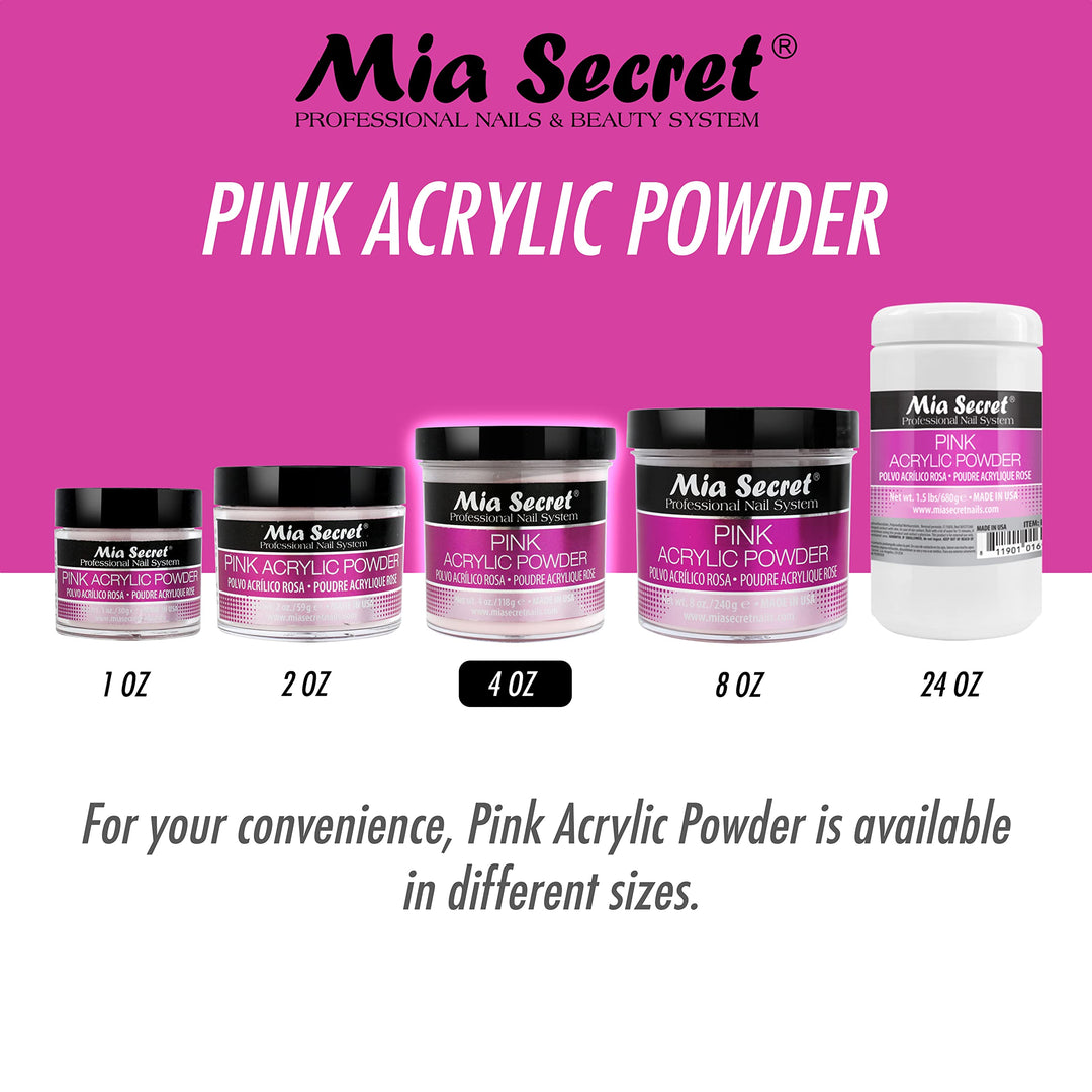 Mia Secret Pink Acrylic Powder 4 oz.