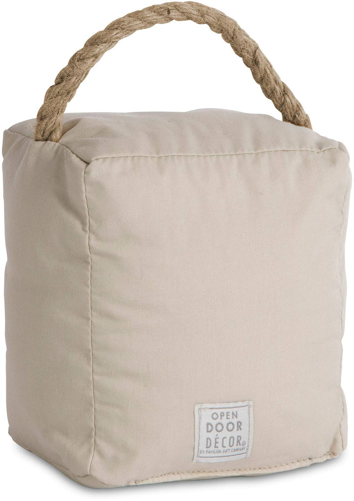 Pavilion - Open Door Decor 5 x 6 Tan Door Stopper Love Lives Here