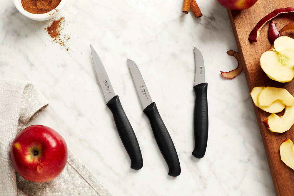 J.A International Accessories Paring Knife Set, 3-piece, Black