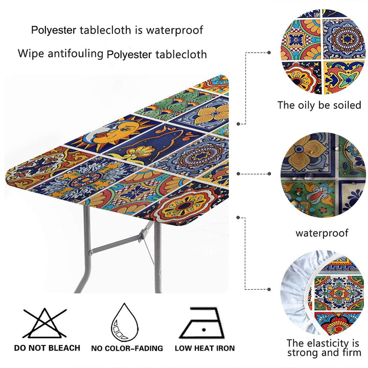 SongYi Bohemian Fitted Tablecloth Rectangle 4ft-(24 x 4