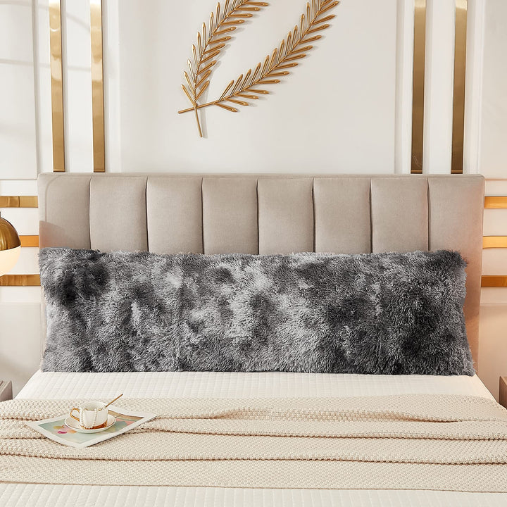 JAUXIO Faux Fur Fluffy Body Pillow Cover Luxury Shaggy 