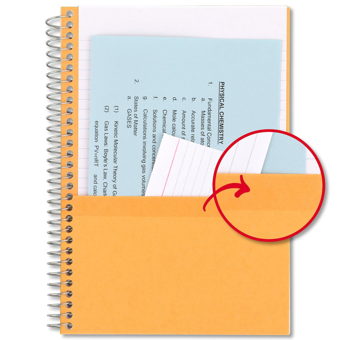 Small Spiral Notebook, 2 Subject, College Ruled Paper, 9-1/2 x 6, 100 Sheets, Black (72285)