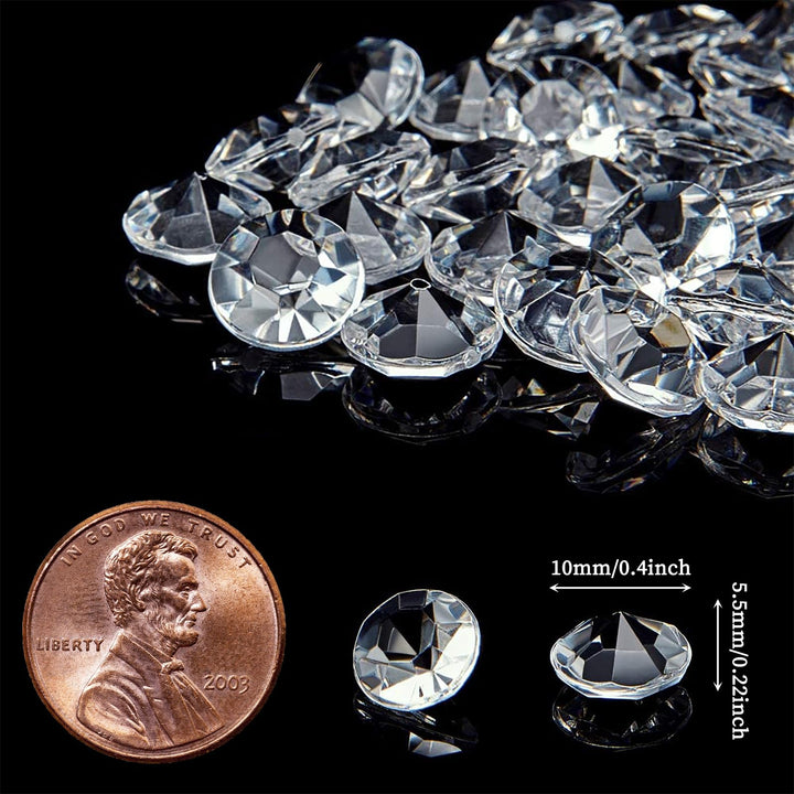 1000pcs 0.4inch Clear Fake Diamonds Crystals Acrylic Gems Vase Fillers for Centerpieces Wedding Table Decorations Scattering Gemstones Party Bridal Shower