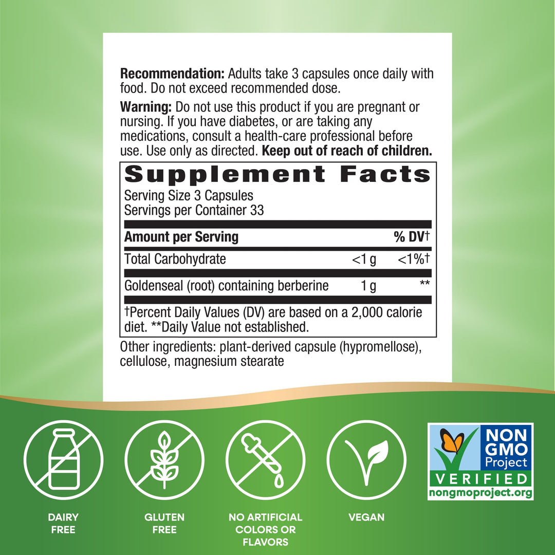 Nature&#39;s Way Goldenseal Root, 100 Capsules
