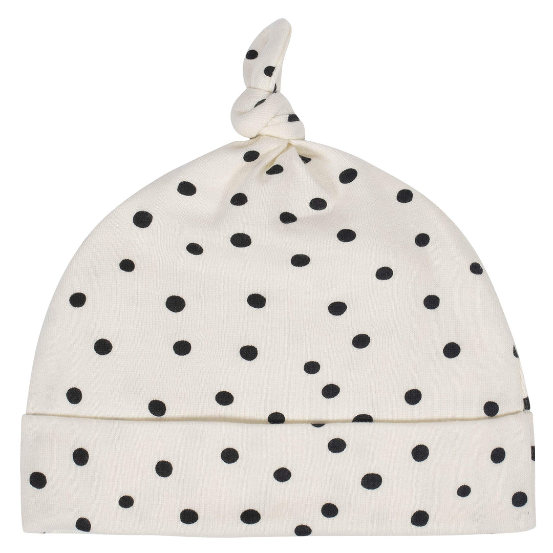 Baby Girls 2-Piece Gown and Cap Set, Ivory/Orange, 0-6 Months