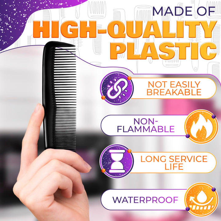 Buorsa Pack of 12 Quality Pocket Hair Comb Beard &amp; Mustache Combs for Men&#39;s Hair Beard Mustache.