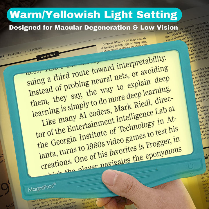 MagniPros See Things Differently Magnifying Glass with Bright LED Lights-3 Easy Detachable Lenses-2.5X, 5X, 16X Ideal for Seniors, Maps, Macular Degeneration, Jewelry, Watch