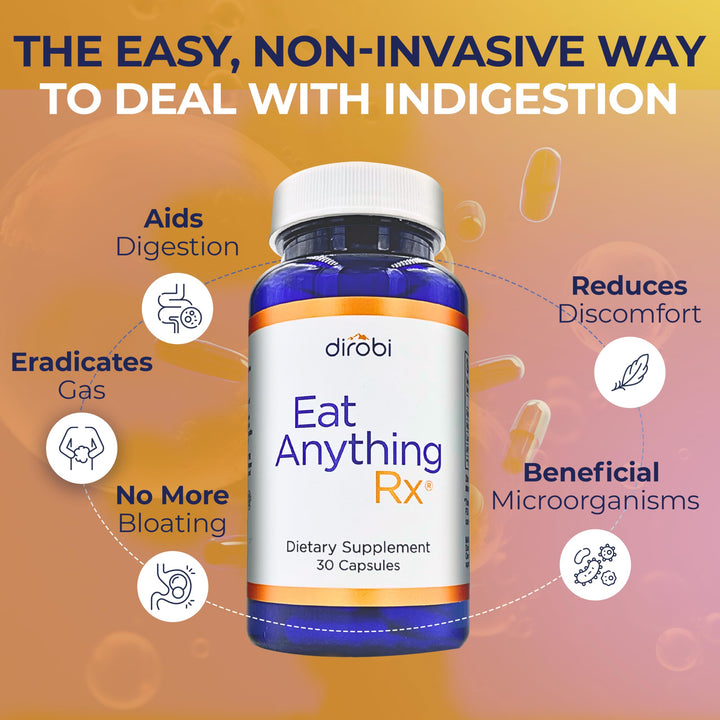 Eat Anything Xylose Isomerase Fructose Malabsorption Enzymes, FODMAP Supplement, Digestive Enzymes for Better Lactose, Fat, Protein &amp; Carbohydrate Digestion Gas &amp; Bloating Relief 120 Capsules