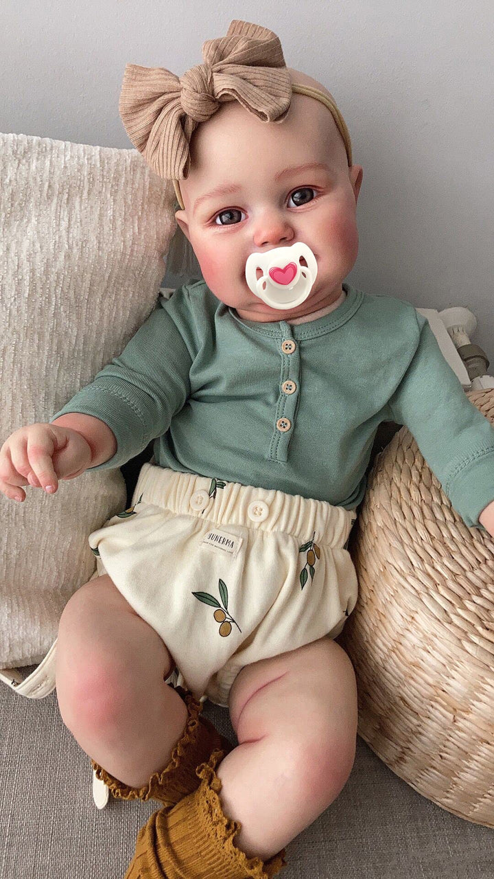Reborn Baby Doll Newborn 24 Inches Silicone Reborn Toddler Doll Hand Drawn Veins Baby Doll Real Life Size Baby Doll Toy for Age 3+ Birthday Gift Therapy for Dementia Patient