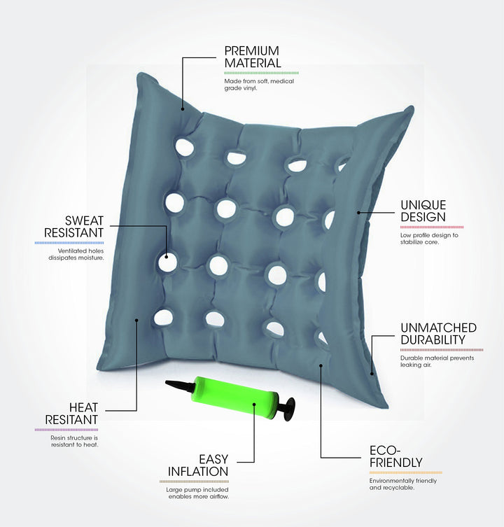 Premium Air Inflatable Seat Cushion - Comfortable Chair