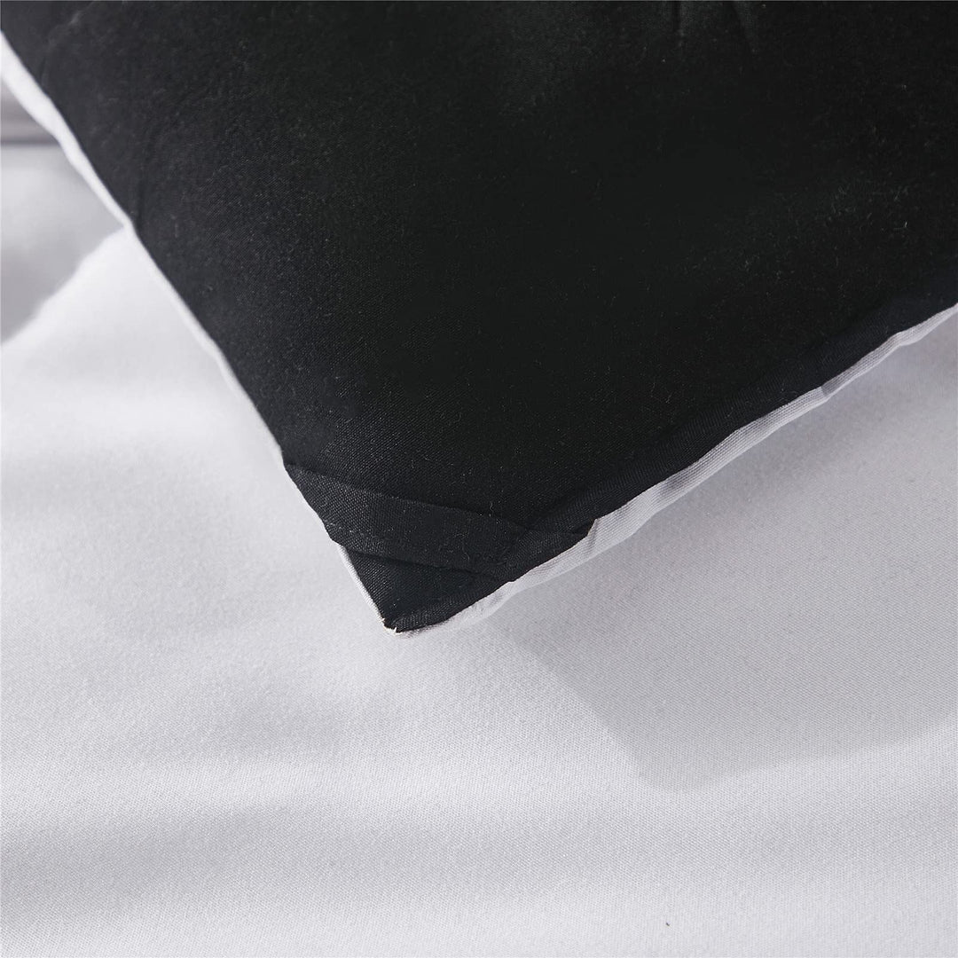 Black White Comforter Set Queen Lightweight Bedding Comforters Sets Down Alternative Reversible Comforter Sets Queen Size Bed Duvet Insert - (Full/Queen,All Season,bedroom)