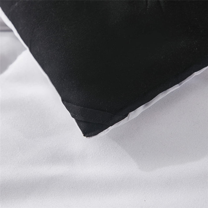 Black White Comforter Set Queen Lightweight Bedding Comforters Sets Down Alternative Reversible Comforter Sets Queen Size Bed Duvet Insert - (Full/Queen,All Season,bedroom)