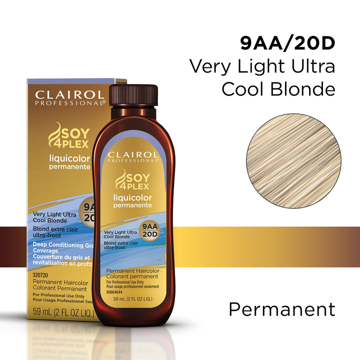 Permanent Liquicolor for Hair, 9aa Very Light Cool Blonde, 2 oz.