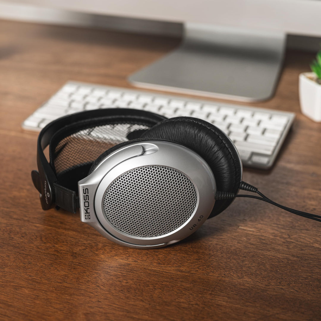 UR40 Wired Over The Ear Headphone Without Mic (Silver)