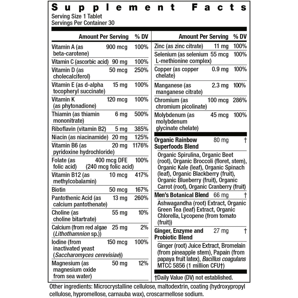 Rainbow Light Mens One Multivitamin, Men's Daily Mu