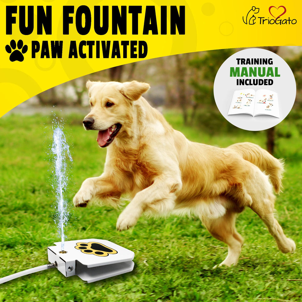 's Outdoor Dog Water Fountain Step On, Dog Sprinkler Paw Activated, Drinking Pet Dispenser, Provides Fresh Water, Sturdy, Easy to Use