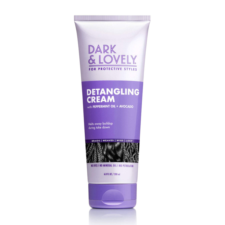 Dark and Lovely For Protective Styles Detangling Cream With Peppermint and Avocado Oil for Braids, Weaves, Wigs and Locs No Dyes, No Mineral Oil, No Petrolatum -Carson 6.8 Fl Oz