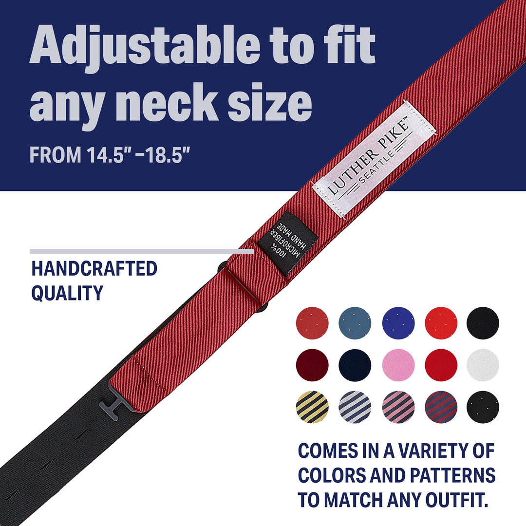 Self Tie Bow Ties For Men Tuxedo Bow Tie (Burgundy)