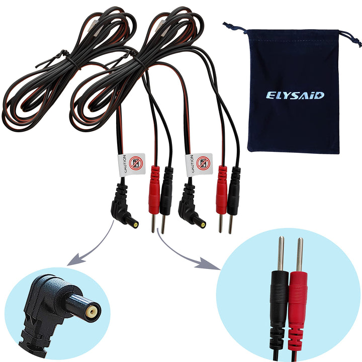 2Pcs/pack Replacement Electrode Lead Wires Connect Cables Pin 2mm For TENS Electronic Therapy Machines
