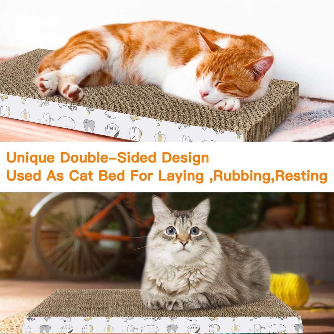 Cat Scratcher 4 PCS Cat Scratch Pad Reversible Scratcher Scratching Texture Design Durable Scraper
