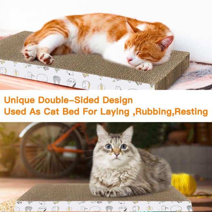 Cat Scratcher 4 PCS Cat Scratch Pad Reversible Scratcher Scratching Texture Design Durable Scraper