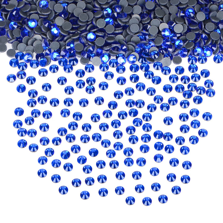 2000 Pieces SS20 Sapphire Hotfix Rhinestones Flatback Round Crystal Glass Rhinestones Gems for Crafts Nail Face Art Clothes Shoes Bags DIY
