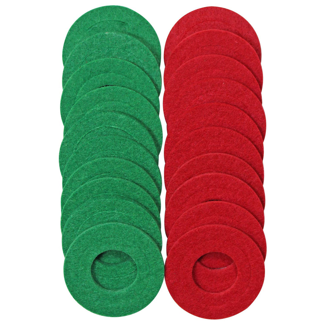 Battery Terminal Protector Anti-Corrosion Felt Fiber Washers, 10 Green and 10 Red, 10 Sets, Prevent Battery Corrosion, Green Felt, Red Felt, Battery Terminal Felt Pads