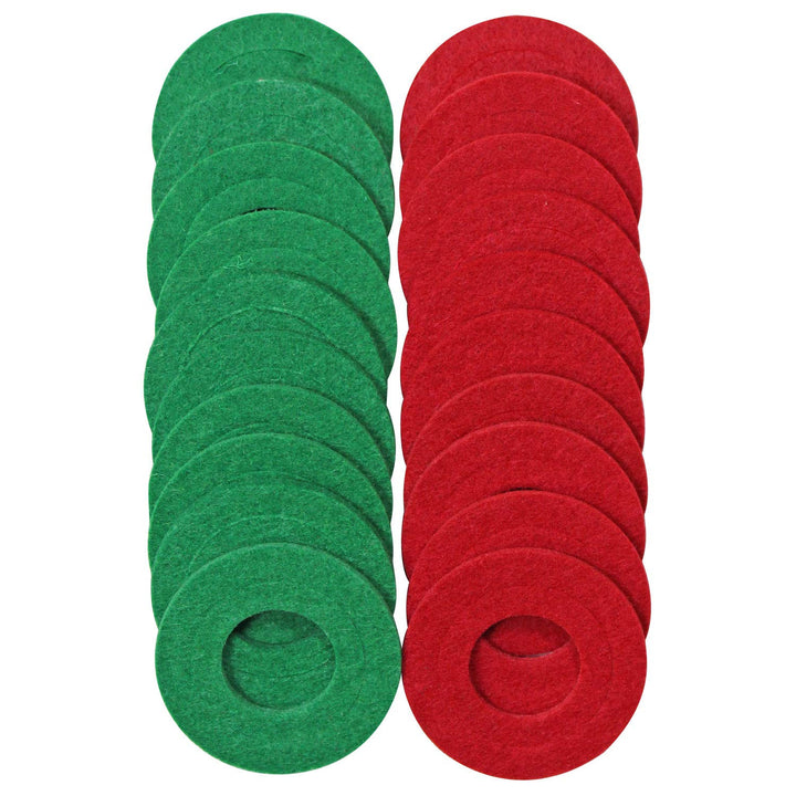 Battery Terminal Protector Anti-Corrosion Felt Fiber Washers, 10 Green and 10 Red, 10 Sets, Prevent Battery Corrosion, Green Felt, Red Felt, Battery Terminal Felt Pads