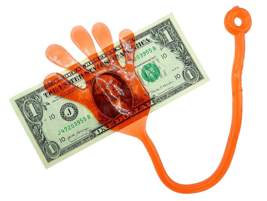 Giant Snap Hand-Jumbo Sticky Hands Toy (1 Pack Assorted) Large Stretchy Sticky Hands Toy for Kids. Party Favors, Classroom Prizes, Birthday Gifts Easter Day Goodie Bags Stuffers Bulk.414-1A