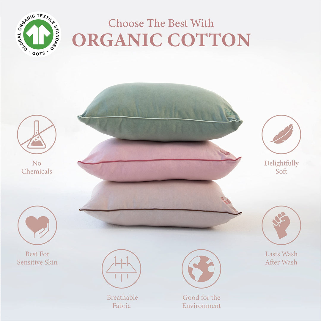 Little Garoo Toddler Pillow with Pillowcase – 14x19 Pillow – Dino Cotton Toddler Pillows for Sleeping, Kids Pillow, Travel Pillows for Sleeping, Mini Pillow, Toddler Bed Pillows