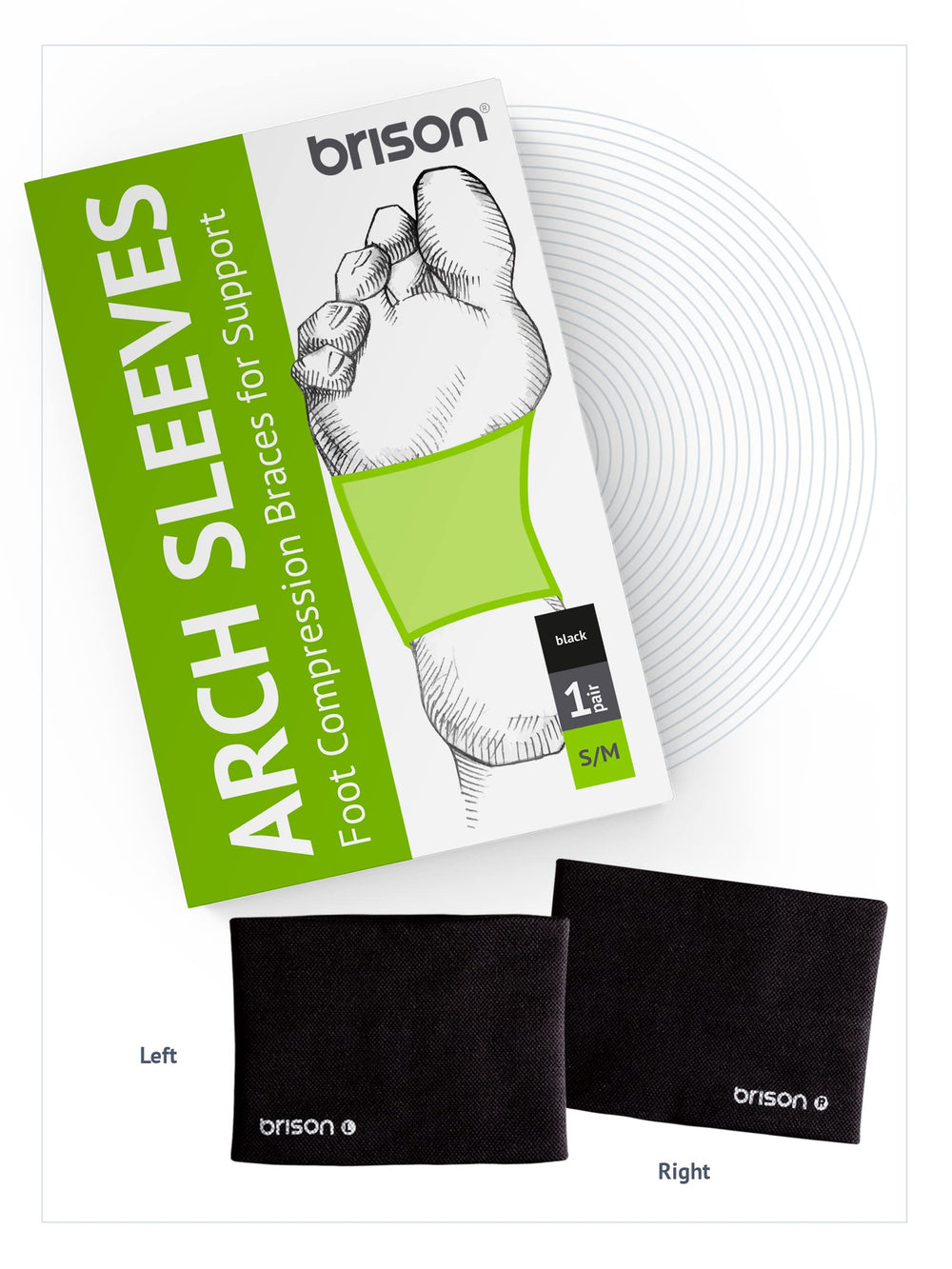 Compression Arch Support Braces for Men Women - Elastic