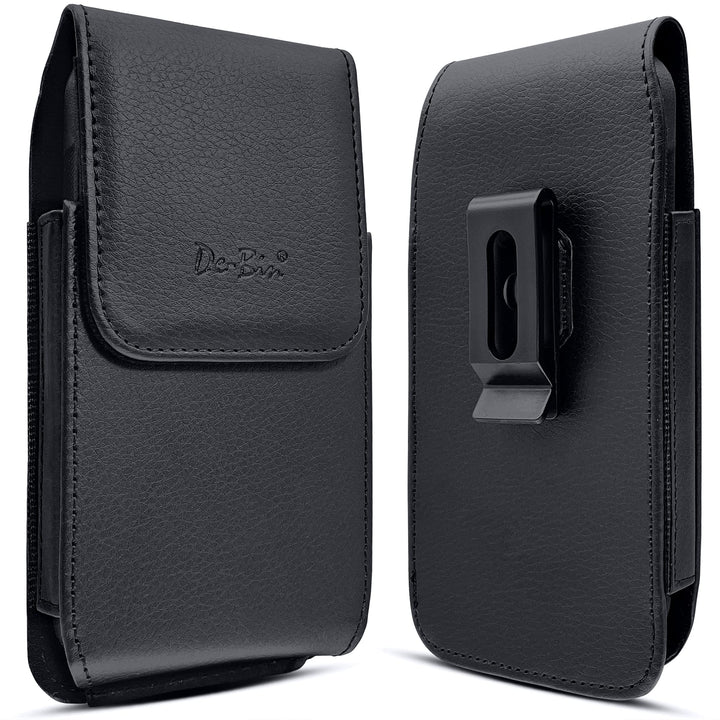 :iPhone 6 6s 7 Plus Vertical Leather Belt Case Clip Holster Pouch Carrying Sleeve (Fits iPhone 6 Plus 6s Plus 7 Plus With Otterbox Defender Case / Symmetry Case / Commuter Case / Lifeproof Case On)