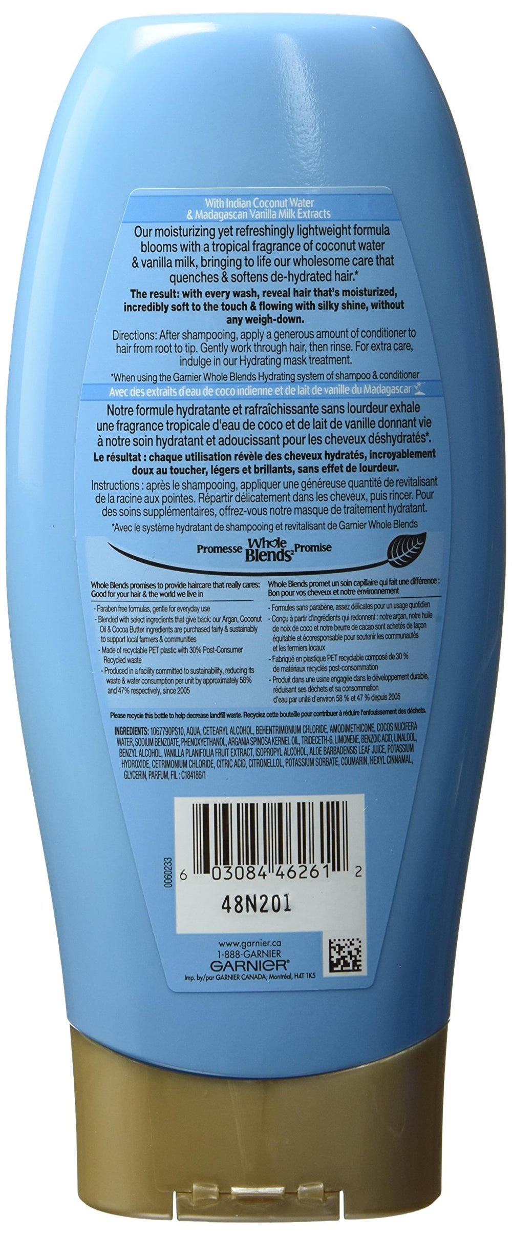 Whole Blends Hydrating Conditioner For Dry Hair Type With Coconut Water & Vanilla Milk Extracts, 12.5 Fluid Ounce, 1 Count