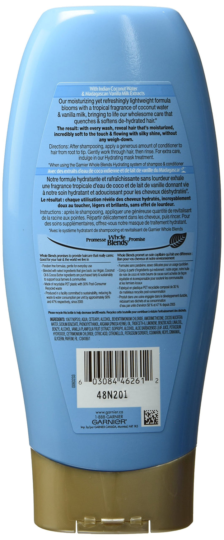 Whole Blends Hydrating Conditioner For Dry Hair Type With Coconut Water &amp; Vanilla Milk Extracts, 12.5 Fluid Ounce, 1 Count