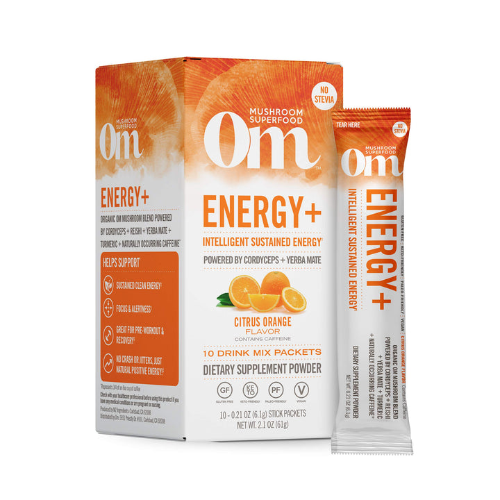 OM Mushroom Superfood Energy Plus Mushroom Powder Drink