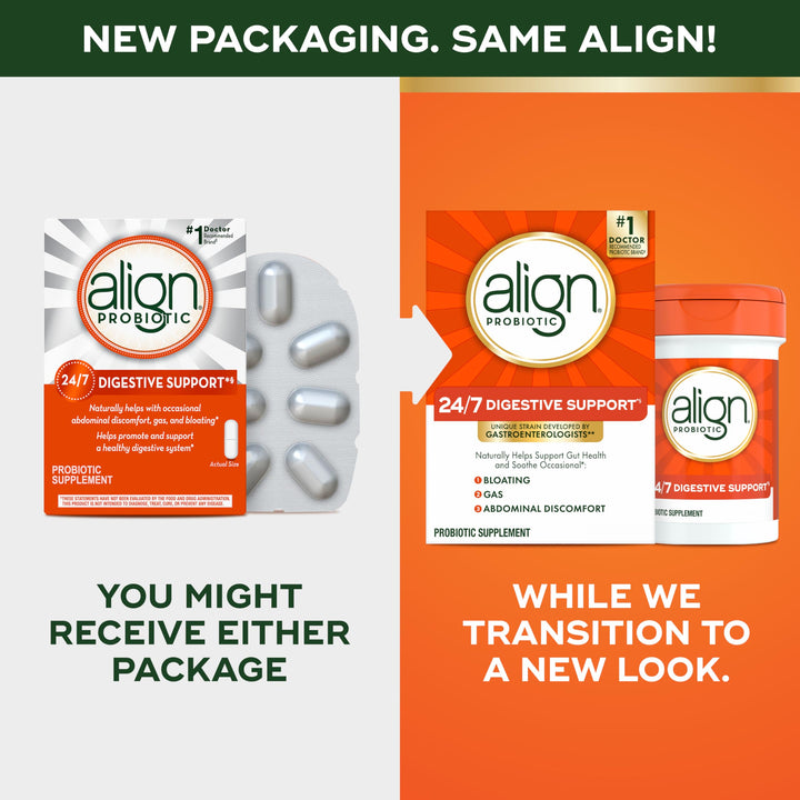 Align Probiotic, Probiotics for Women and Men, Daily Probiotic Supplement for Digestive Health*, #1 Recommended Probiotic by Doctors and Gastroenterologists‡, 42 Capsules