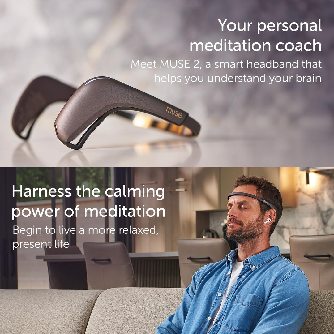 2: Smart Meditation Headband | Mindfulness &amp; Relaxation Aid with Real-Time Sound Feedback | Multi Sensor Biofeedback Devices for Home Use with Responsive Sound Feedback Guidance