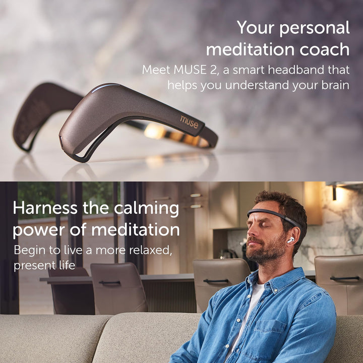 2: Smart Meditation Headband | Mindfulness &amp; Relaxation Aid with Real-Time Sound Feedback | Multi Sensor Biofeedback Devices for Home Use with Responsive Sound Feedback Guidance