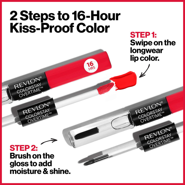 REVLON Liquid Lipstick with Clear Lip Gloss, ColorStay 