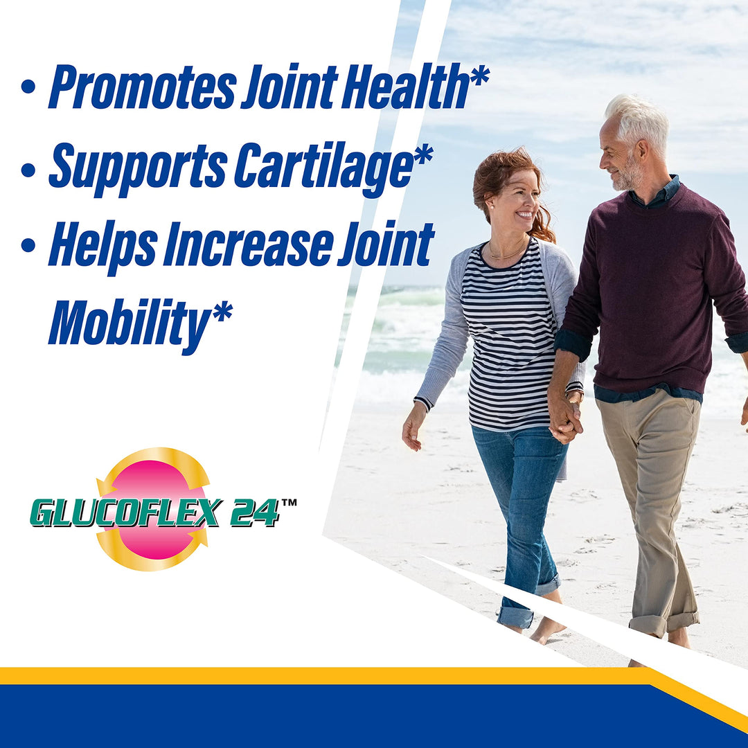 Glucosamine &amp; Chondroitin Sulfate with MSM, 24 Hour Joint Support, Healthy Bones, Supports Healthy Mobility, 30 Servings, 120 Count