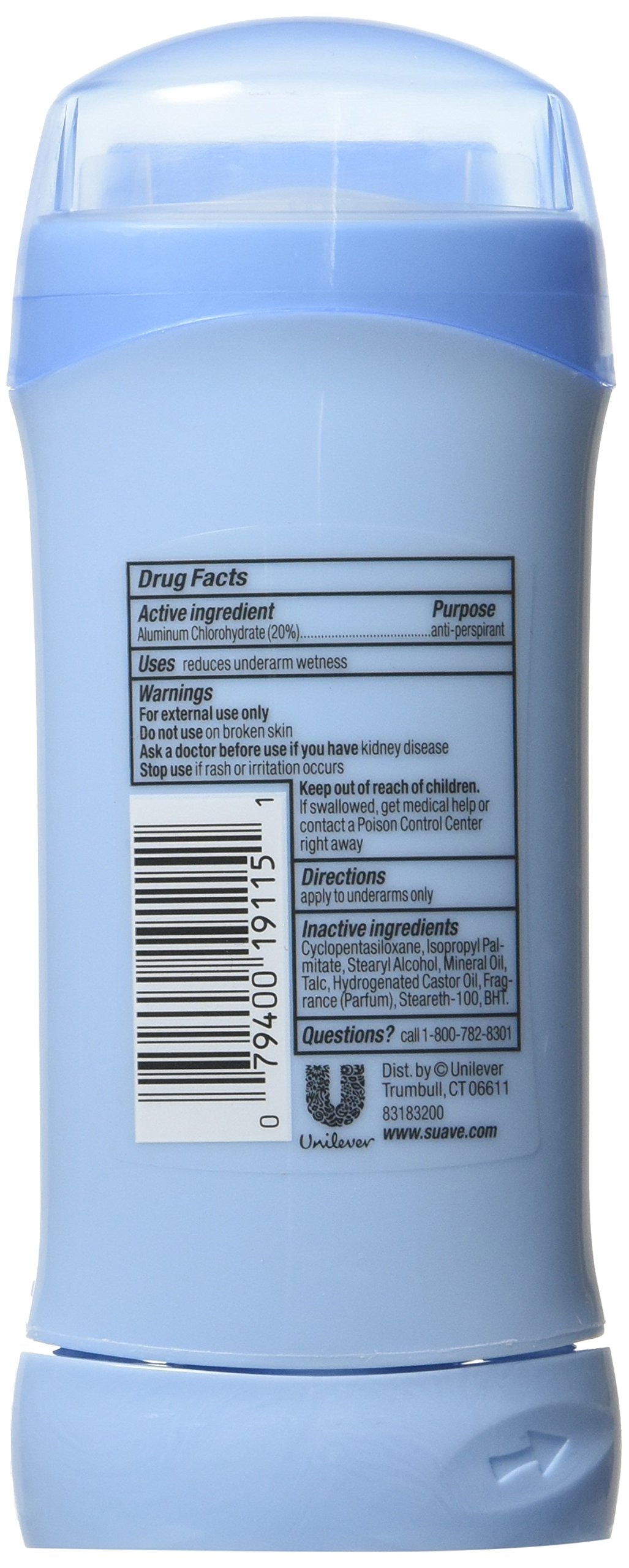 Suave Deodorant 2.6 Ounce 24Hr Everlast Sunshine Invis.Solid (76ml) (2 Pack)