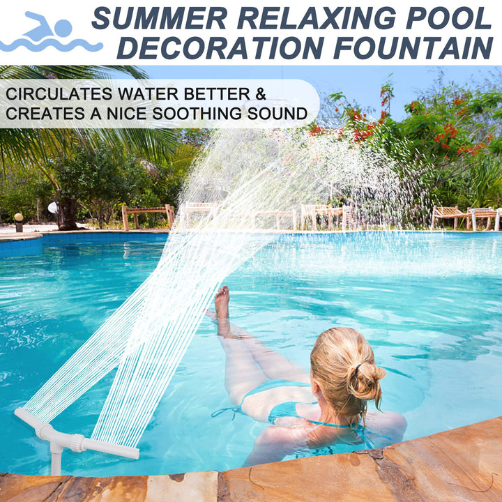 Swimming Pool Waterfall Fountain Spray - 2 Fountain Hea