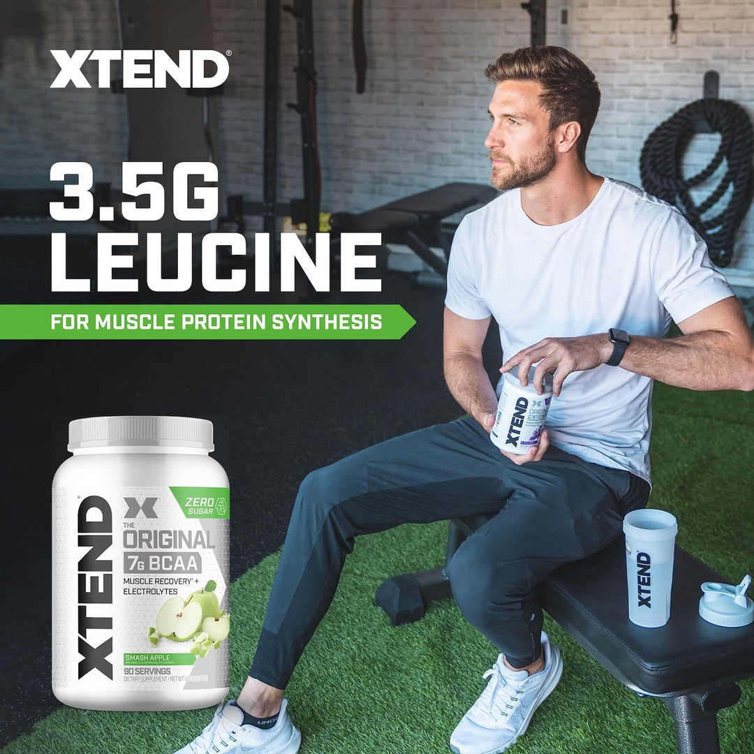 XTEND Original BCAA Powder 7g BCAA and 2.5g L-Glutamine, Sugar Free Post Workout Muscle Recovery Drink with Amino Acids for Men &amp; Women, 90 Servings