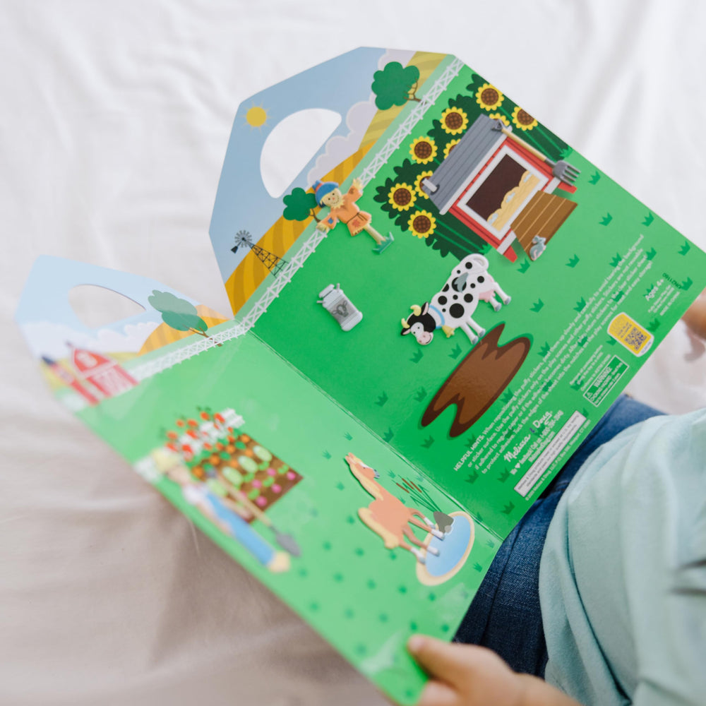 Puffy Sticker Play Set - On the Farm - 52 Reusable Stickers, 2 Fold-Out Scenes - FSC Certified